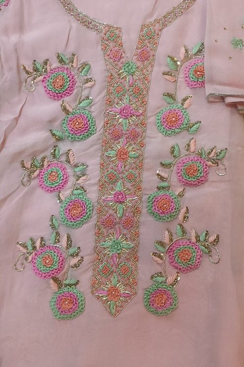 Label T2 Designer UNSTITCHED KURTI WITH DUPATTA