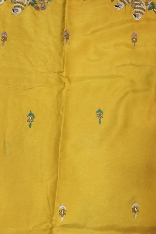 Label T2 Designer UNSTITCHED KURTI &  DUPATTA with Heavy Hand y