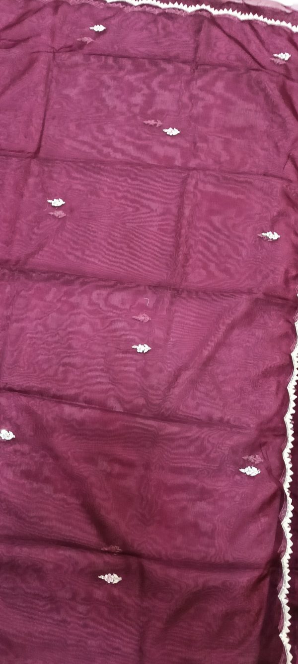 Label T2 Designer UNSTITCHED KURTI Pant with Dupatta Heavy Hand Embroidery - Image 4