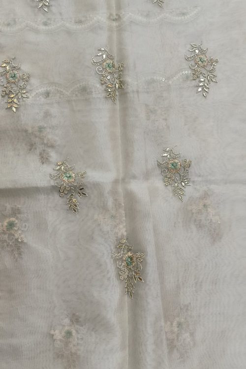 Label T2 Designer UNSTITCHED KURTI Pant with Dupatta Exclusive Hand Embroidery