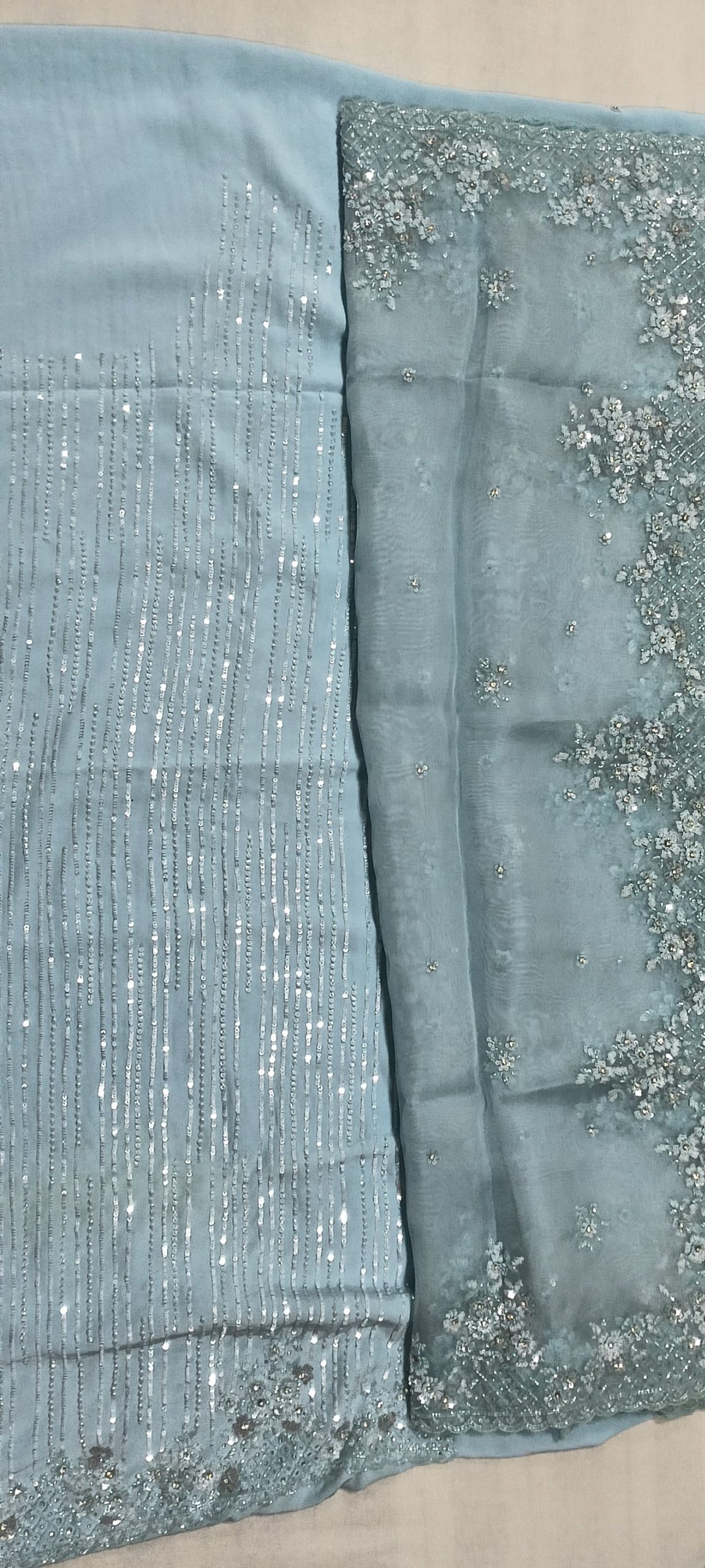 Label T2 Designer UNSTITCHED KURTI Pant with Dupatta Exclusive Hand Embroidery