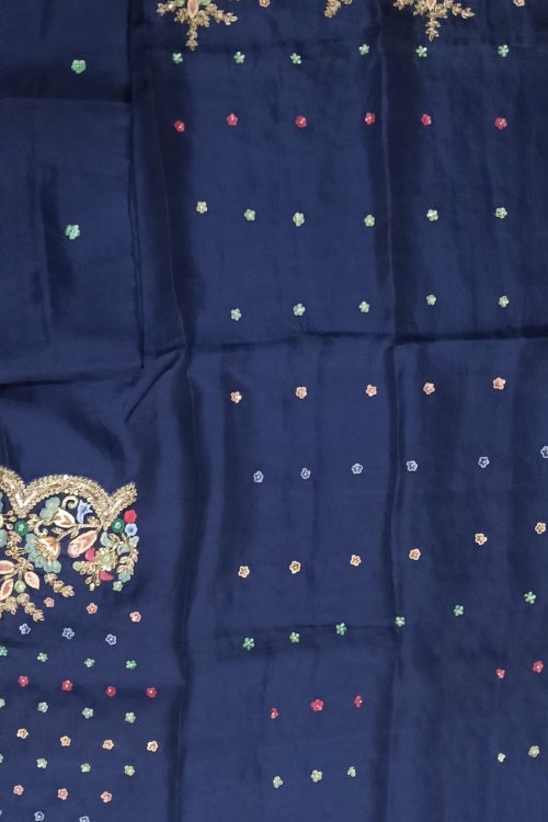 Label T2 Designer UNSTITCHED KURTI Pant with Dupatta Exclusive Hand Embroidery