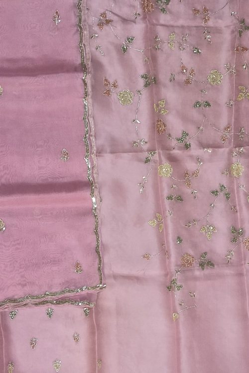 Label T2 Designer UNSTITCHED KURTI Pant with Dupatta Exclusive Hand Embroidery
